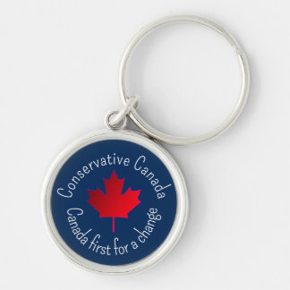 Conservative Canada. Canada first for a change. Keychain