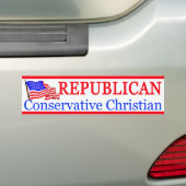Conservative Christian Bumper Sticker (On Car)