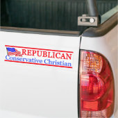 Conservative Christian Bumper Sticker (On Truck)