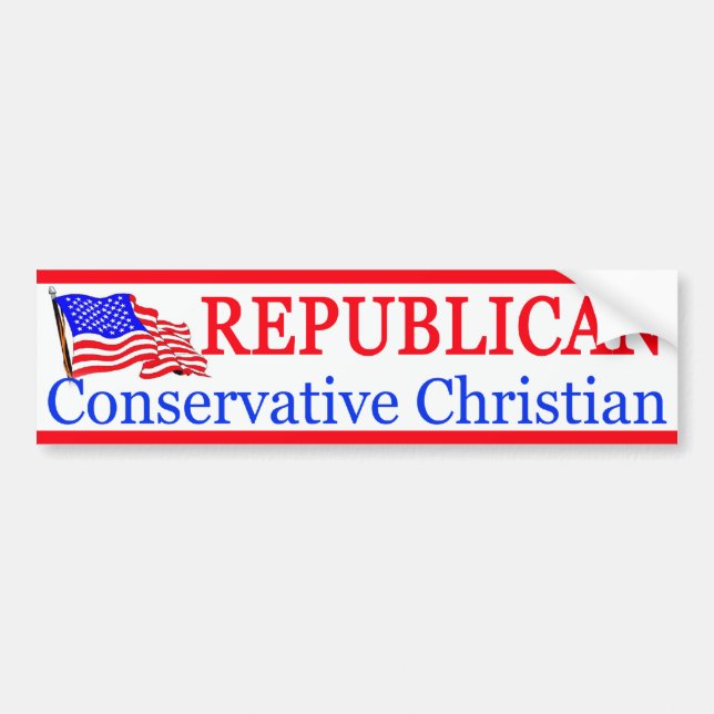 Conservative Christian Bumper Sticker (Front)