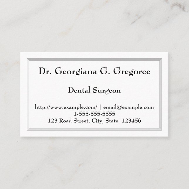 Conservative Dental Surgeon Business Card (Front)