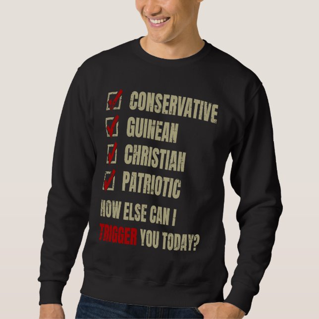 Conservative Guinean Christian Patriotic Sweatshirt (Front)