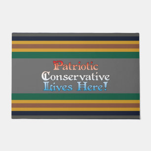 Conservative Lives Here Door Mat