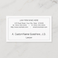 Conservative, Neutral Business Card