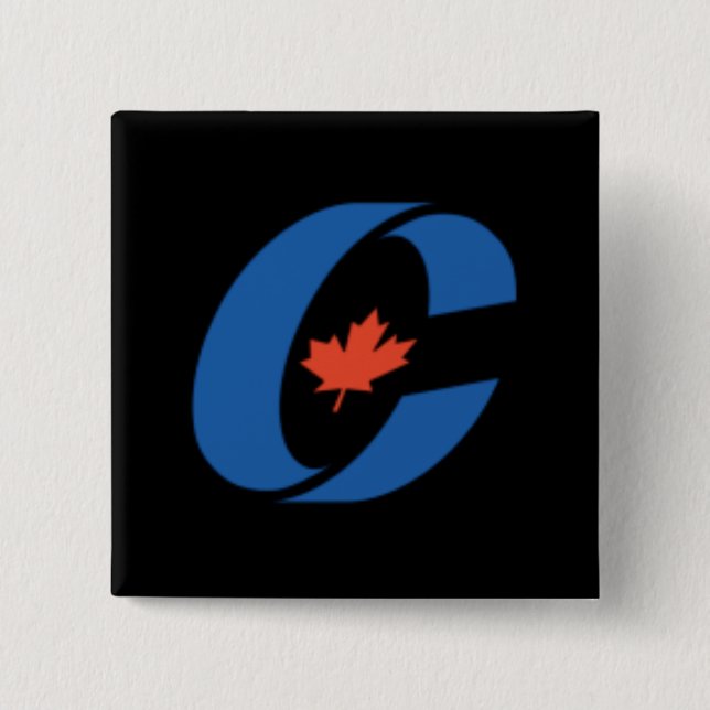 Conservative Party Logo Alternative 2 Inch Square Button (Front)