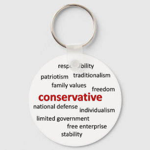 Conservative philosophy and values keychain