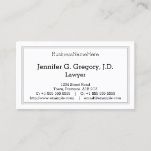 Conservative, Professional Business Card