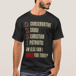Conservative Saudi Christian Patriotic T-Shirt