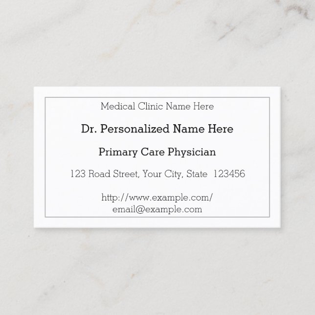 Conservative, Simple Business Card (Front)