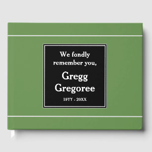 Conservative, Simple Funeral Guest Book
