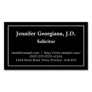 Conservative Solicitor Magnetic Business Card