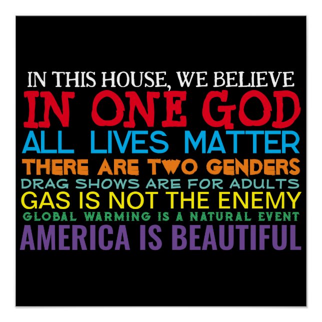 CONSERVATIVE VALUES - GLOSSY POSTER (Front)