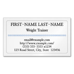 Conservative Weight Trainer Magnetic Business Card