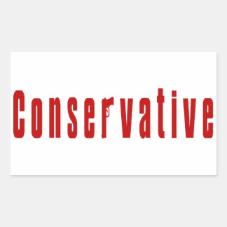 Conservative With A Gun (Red) Sticker