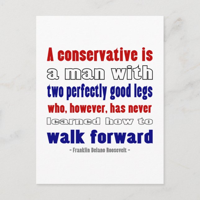 Conservatives Defined By FDR Postcard (Front)