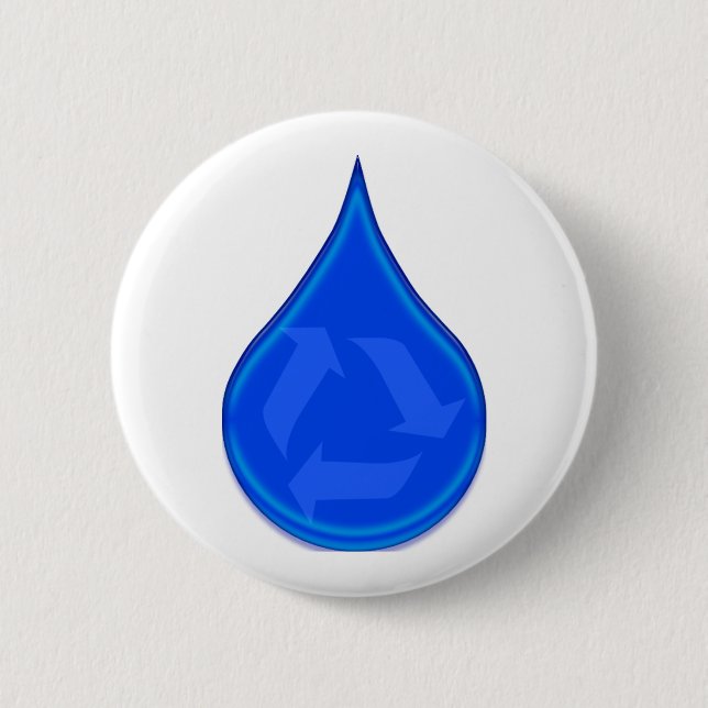 Conserve and Save Water 2 Inch Round Button (Front)