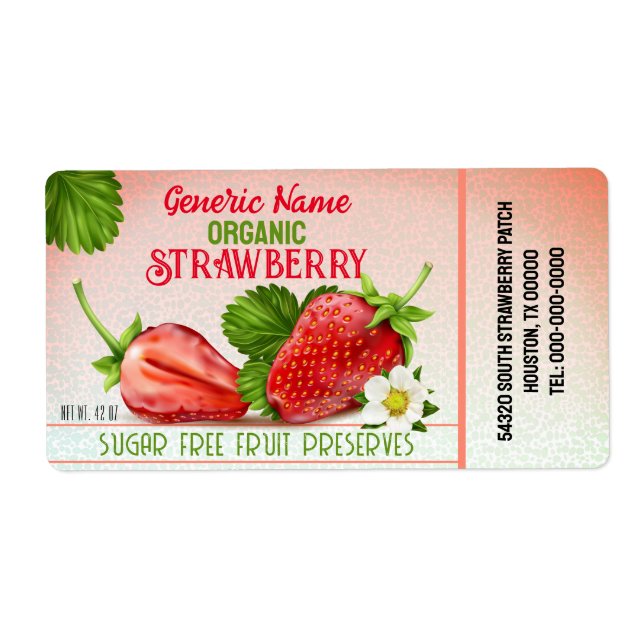 Conserve de fruits de fraise (Devant)