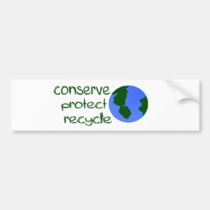 Conserve Protect Recycle Bumper Sticker