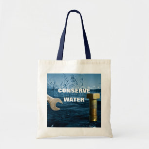 Conserve water tote bag