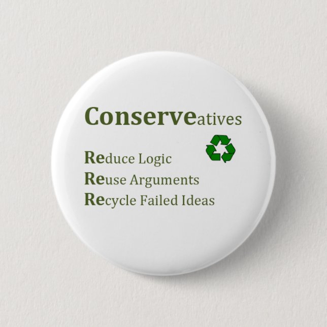 Conserveatives 2 Inch Round Button (Front)