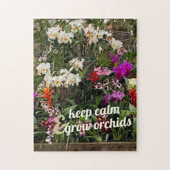 Conserver calme et croissance Orchidées Puzzle pho (Vertical)