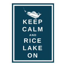 Conserver calme et lac Rice, affiche ON en vert RL