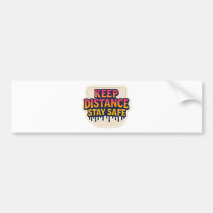 Conserver la distance - Restez en sécurité Sticker