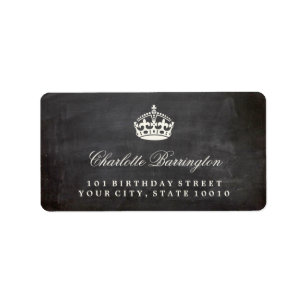 Conserver le calme Chalkboard Étiquettes de adress