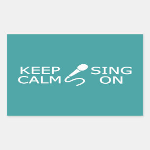 Conserver le calme et chanter sur les autocollants