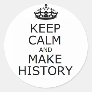 Conserver le calme et faire l'histoire autocollant