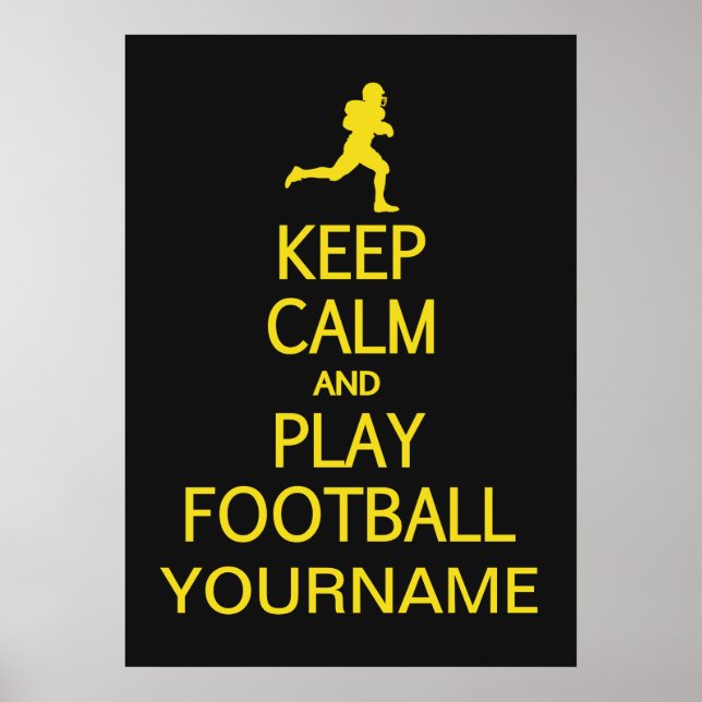 Conserver le calme et jouer Football poster couleu (Devant)