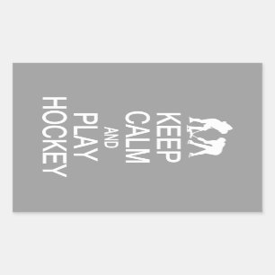 Conserver le calme et jouer Hockey stickers couleu