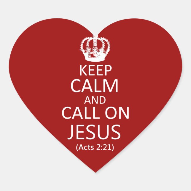 Conserver le calme et l'appel sur Jésus - Stickers (Devant)