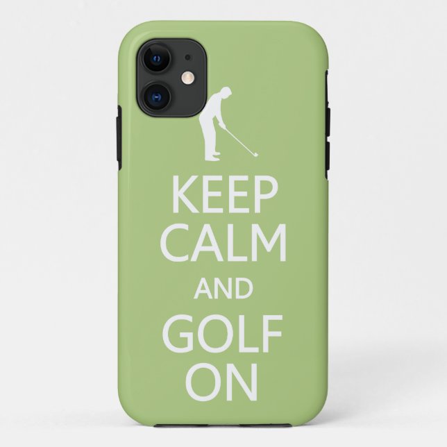 Conserver le calme et le golf sur coque iphone cou (Dos)