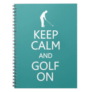 Conserver le calme et le golf sur un carnet couleu
