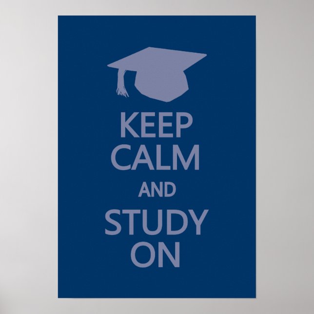 Conserver le calme et l'étude sur affiche personna (Devant)