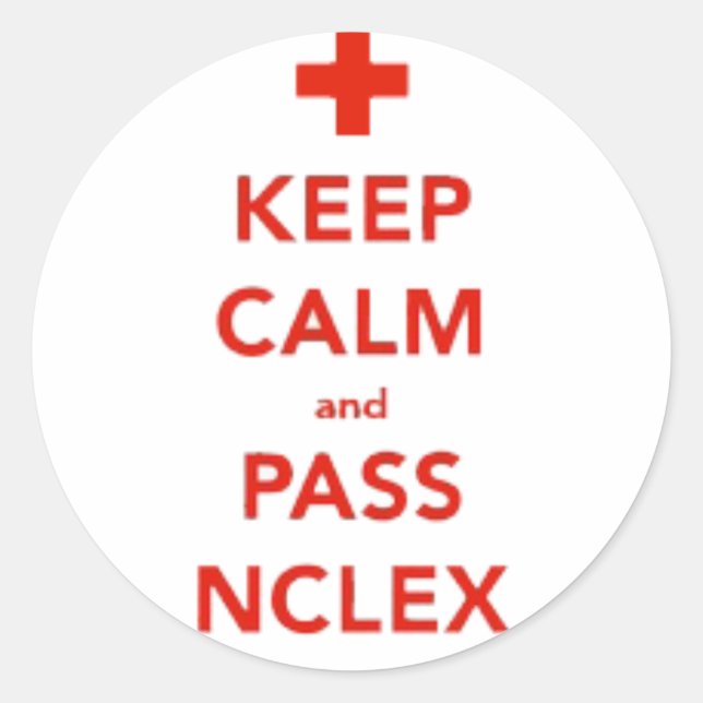 Conserver le calme et passer Stickers NCLEX (Devant)