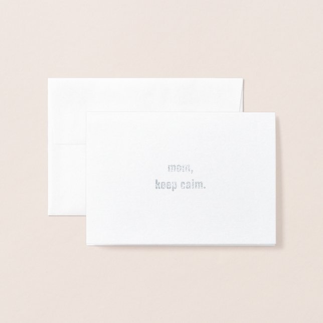 Conserver le calme Faire-part de grossesse à l'hui (Devant avec enveloppe)