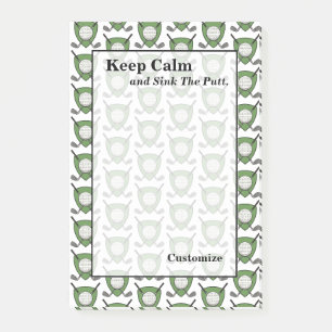 Conserver le calme Golf Thème Post-It Notes