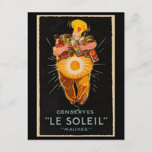 "Conserves: Le Soleil" Vintage Advertising Postcard
