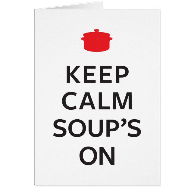 Conservez la soupe calme dessus (Devant)