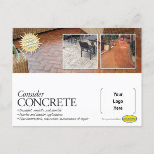 Consider Concrete Mailer for Brickform Contractors Postcard