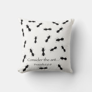 Consider the ant throw pillow