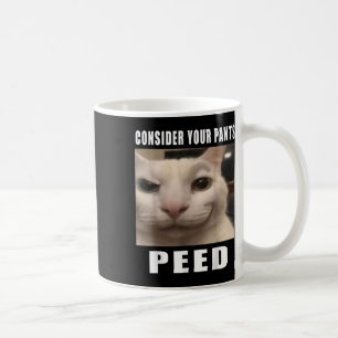 Consider Your Pants Peed Silly Cat Meme Men Women Coffee Mug