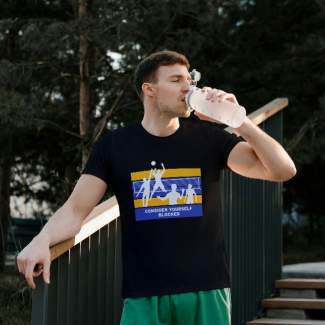 Considérez-Vous Bloqué Funny Volleyball T-Shirt (Créateur téléchargé)
