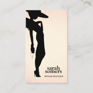 Consignment Boutique Shop , Fashion Model Business Card