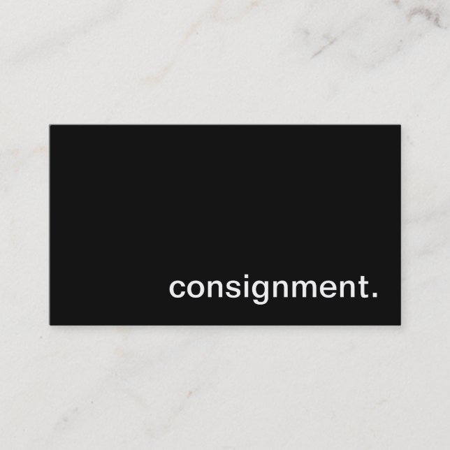 Consignment Business Card (Front)