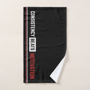 Consistency Beats Motivation Gym Workout Towel