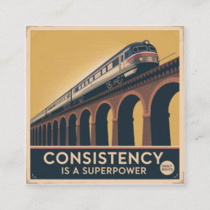 Consistency Is A Superpower Square Business Card