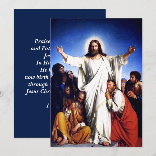 Consolator. Fine Art Easter Religious Card (Front/Back)